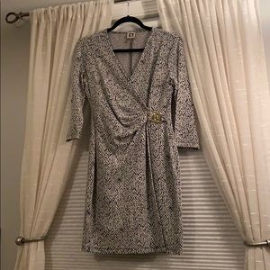 Anne Klein black and white dress